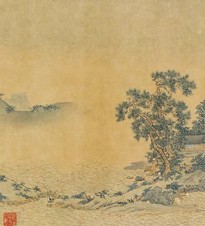 仇英（款） 山水 镜心