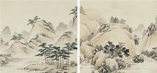无款 山水 册页（二十一开选二）