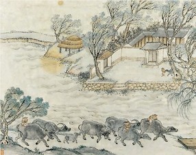 无款 牧牛图 镜心