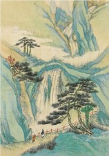 无款 青绿山水 镜心
