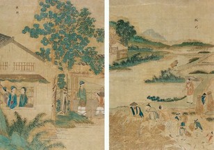 无款 农家乐 镜心