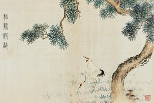 无款 松鹤延龄 镜心