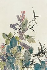 无款 花虫 镜心