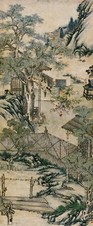 仇英（款） 山水人物 立轴