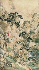 仇英（款） 山水人物 镜心