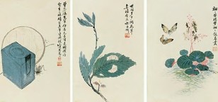 湘卿 草虫 册页（八开选三）