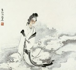 徐操 洛神 镜心