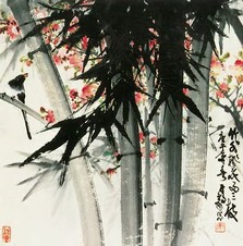 陈子毅 花鸟 镜心