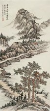 俞子才 1959年作 石壁锦绣 立轴