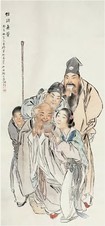 沈心海 1863年作 惟酒无量 立轴