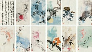吴平 1986年作 书画合璧 册页（十二）