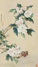 张桂征 1982年作 芙蓉鸳鸯 立轴