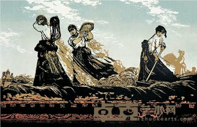 李焕民 1958年作 扬青稞 35.8×54.8cm