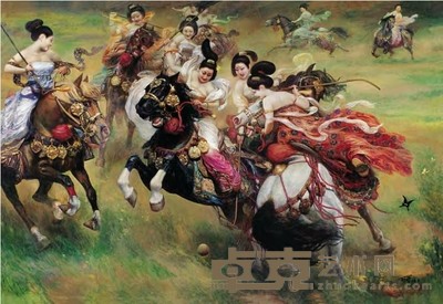 王可伟 2004年作 打马球 219×318cm