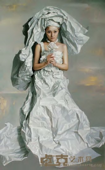 曾传兴 2003年作 纸新娘·祈 190×122cm