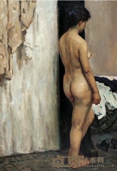 王益鹏 1990年作 侧身人体 116.5×80.6cm