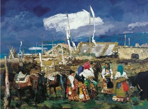 张胜 1998年作 尕海盛会