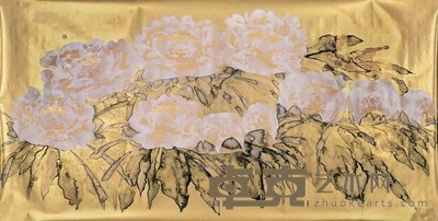 林蓝 晴春 镜心 104×205cm