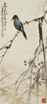 赵少昂 花鸟 立轴