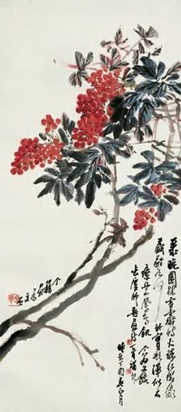 王个簃 花卉 立轴