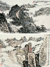 宋玉麟 山水（二帧） 镜心