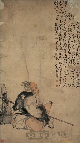黄慎 人物 立轴 128×72cm