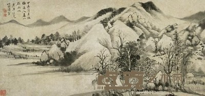 薛宣 夏山郗雨图 镜心 53×25cm