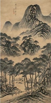 李斗山 山水 立轴