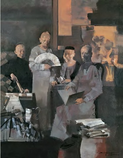 俞晓夫 2004年作 回访——纪念我轻轻的敲门145.5×112cm