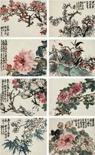 赵云壑 1931年作 四时花开 册页（八开）
