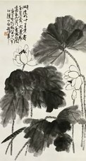 蒲华 1900年作 风荷雨香 立轴