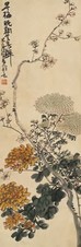 谢公展 梅菊共芳图 立轴