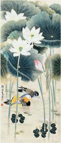 喻继高 绣幄初温 镜心124×52cm