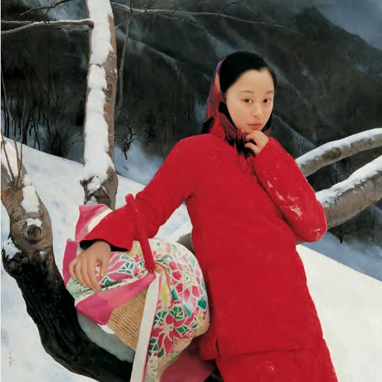 王沂东 2001年作 山喜鹊105×105cm