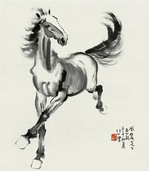 徐悲鸿 马 镜心55×48cm