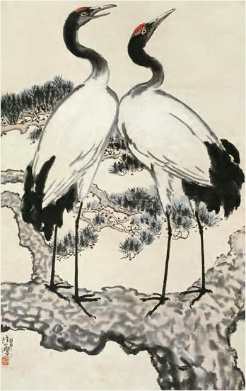徐悲鸿 松鹤 立轴98×62cm