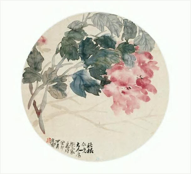 吴昌硕 癸卯（1903年）作 富贵图 团扇面