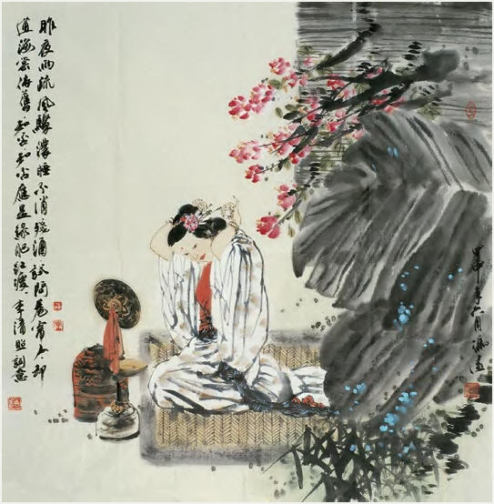 冯远 2004年作 李清照词意 镜心70×69cm