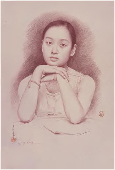王沂东 2004年作 肖像55×27.5cm