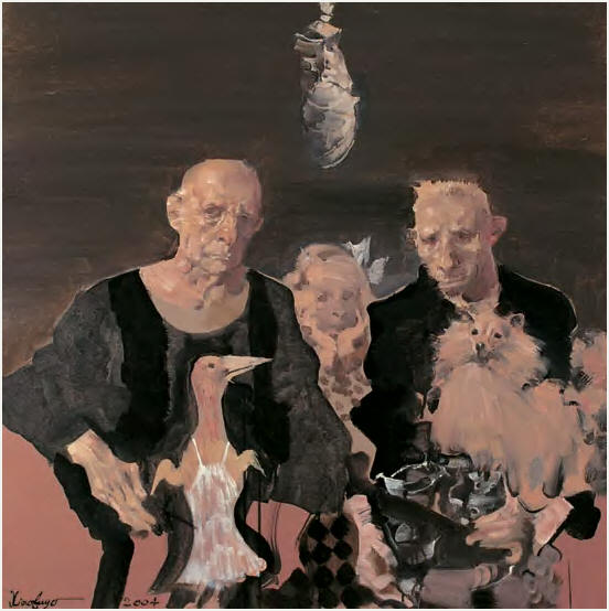 俞晓夫 2004年作 朋友80×80cm