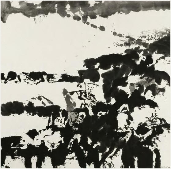 赵无极 1980年作 抽象104×106cm