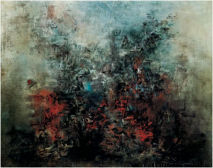 赵无极 1956年作 连理73×91.5cm