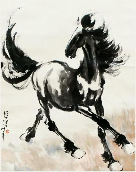 徐悲鸿 马 镜心68×53cm