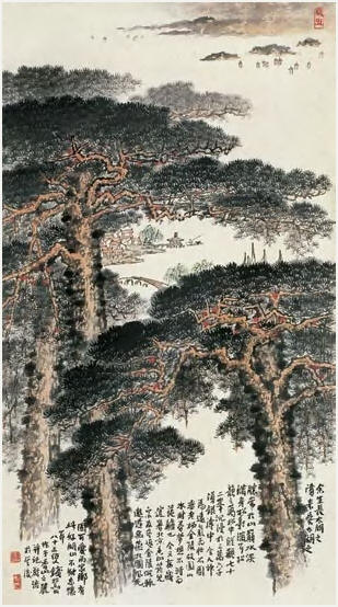 钱松喦 太湖胜景 立轴84.5×46.5cm