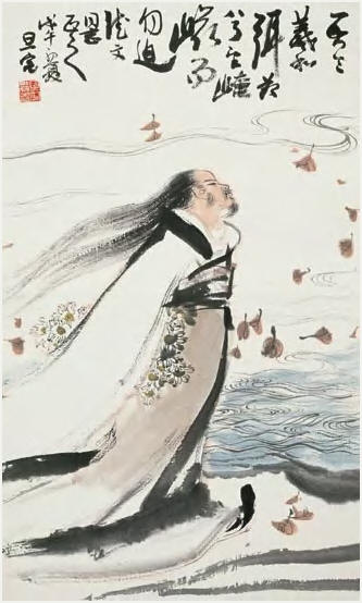 刘旦宅 1978年作 屈原 立轴69×41cm