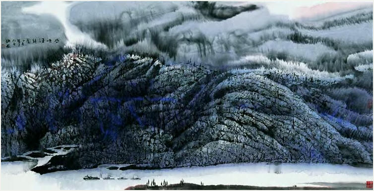 樊枫 巫峡清韵图 立轴69.5×138cm