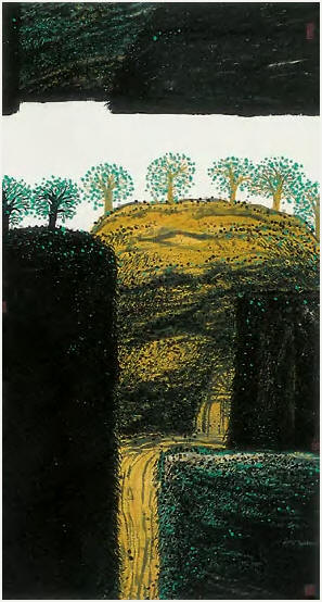 陈平 沉静的河 立轴174×95cm