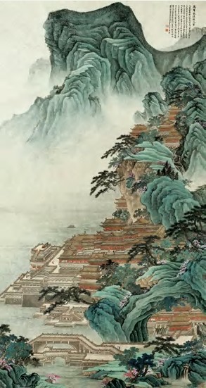 汤哲明 万年春深锁九重图 单片
