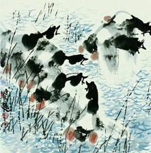 张玉民 花鸟 镜心