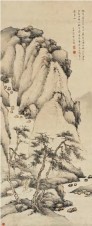萧云从 癸卯（1663年） 山水 立轴